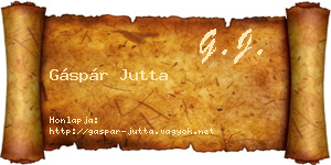 Gáspár Jutta névjegykártya